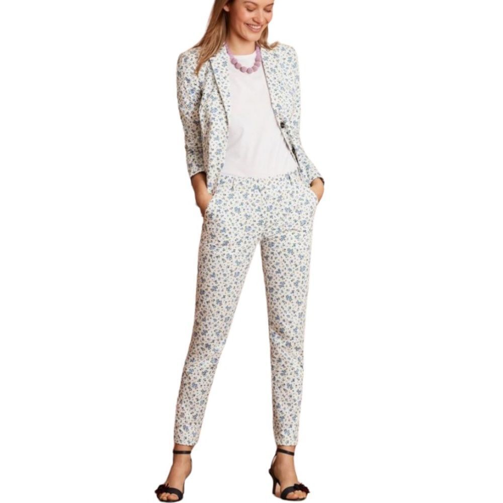 BROOKS BROTHERS Floral-Print Stretch Cotton Sateen Pants